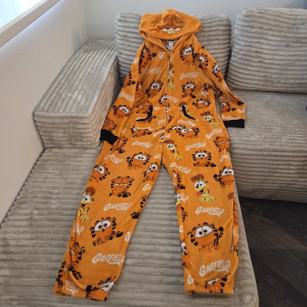 Nickelodeon Women's Garfield Outfit Size 3X (22W-24W) Costume Full Suit W/ Hood